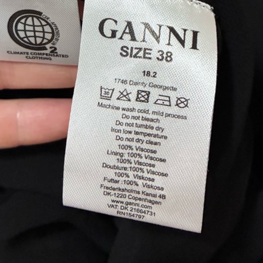 Ganni Black Dainty Georgette Clothing - Picture 4 of 4